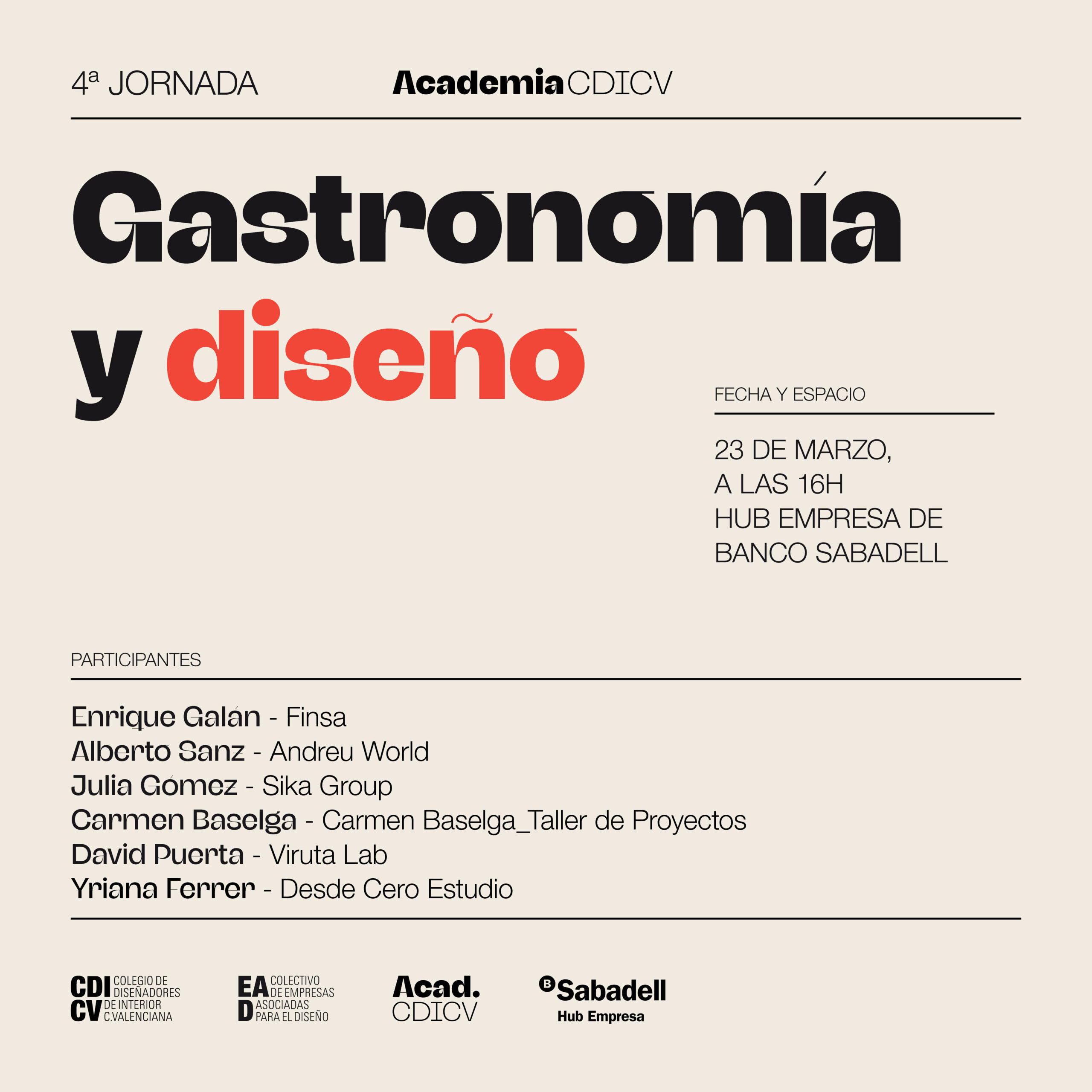 ACADEMIA CDICV · GASTRONOMÍA Y DISEÑO