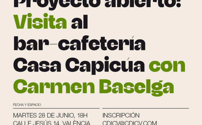 ACADEMIA CDICV / PROYECTO ABIERTO! · VISITA A CASA CAPICÚA CON CARMEN BASELGA