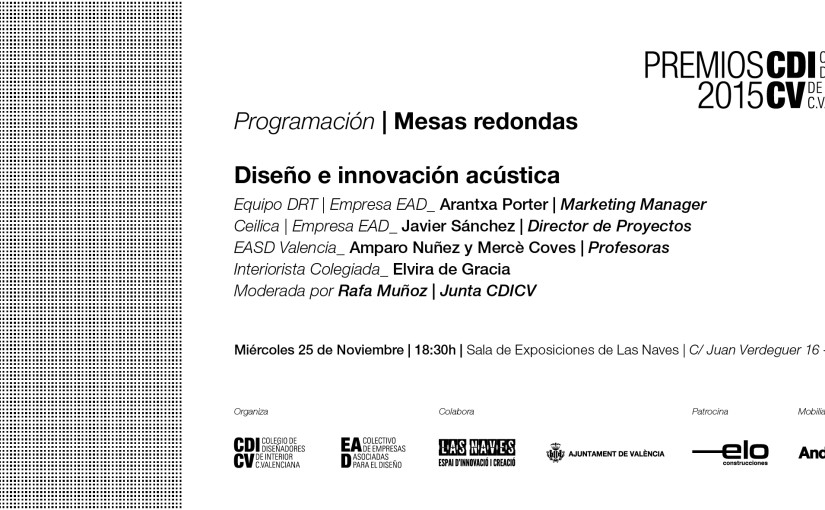 MESA REDONDA: “DISEÑO E INNOVACIÓN ACÚSTICA”