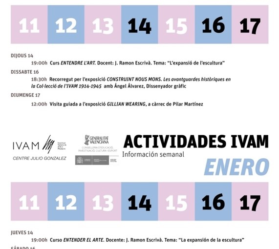 PROGRAMACIÓN DEL IVAM (SEMANA DEL 11 AL 17 DE ENERO)